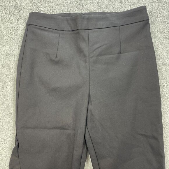 C/MEO Collective Flared Pants Womens Medium Black Cotton Ruffle Trim Cropped - Picture 3 of 16